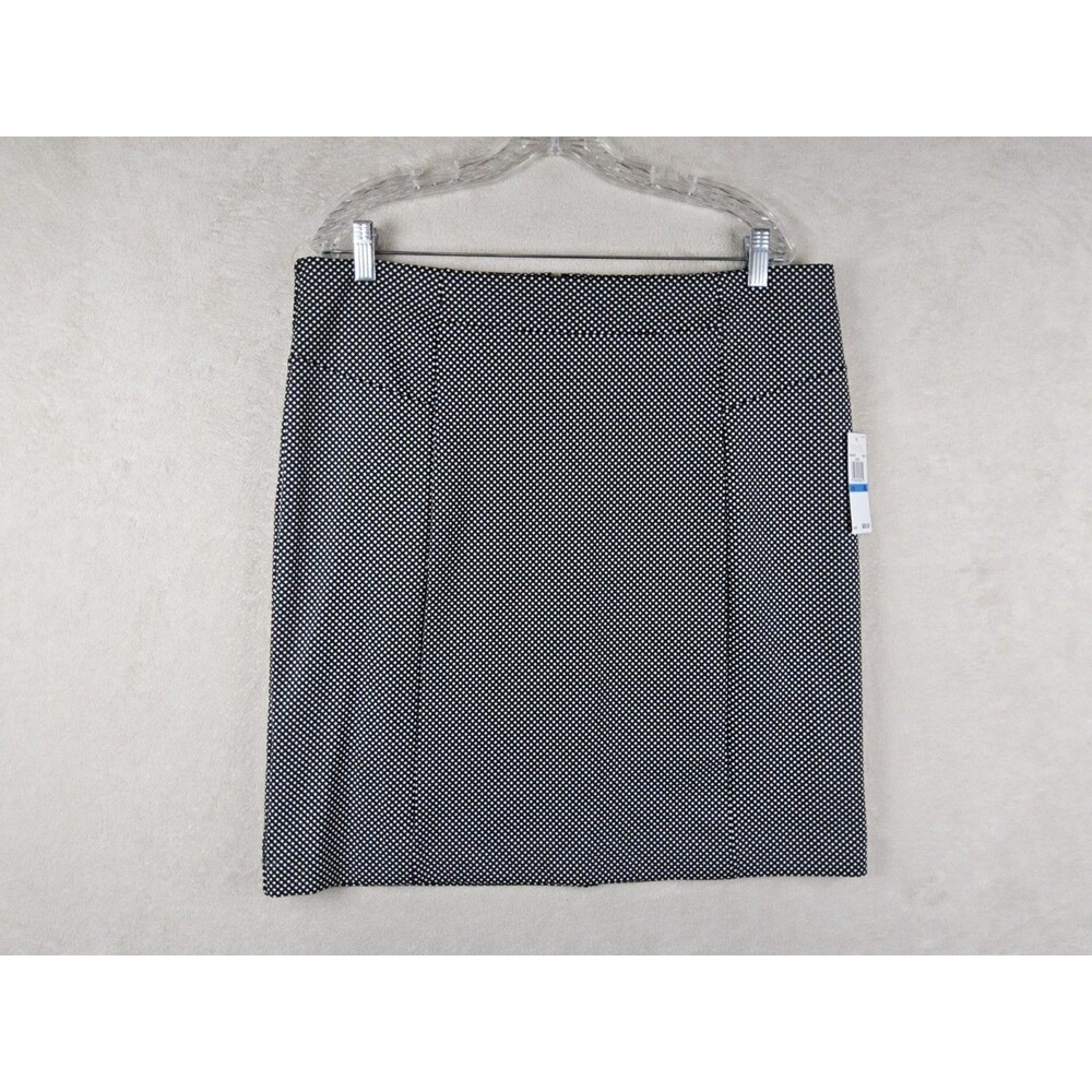 Michael Kors MK Women’s Lined Black White Straight Skirt Size XL $89.50